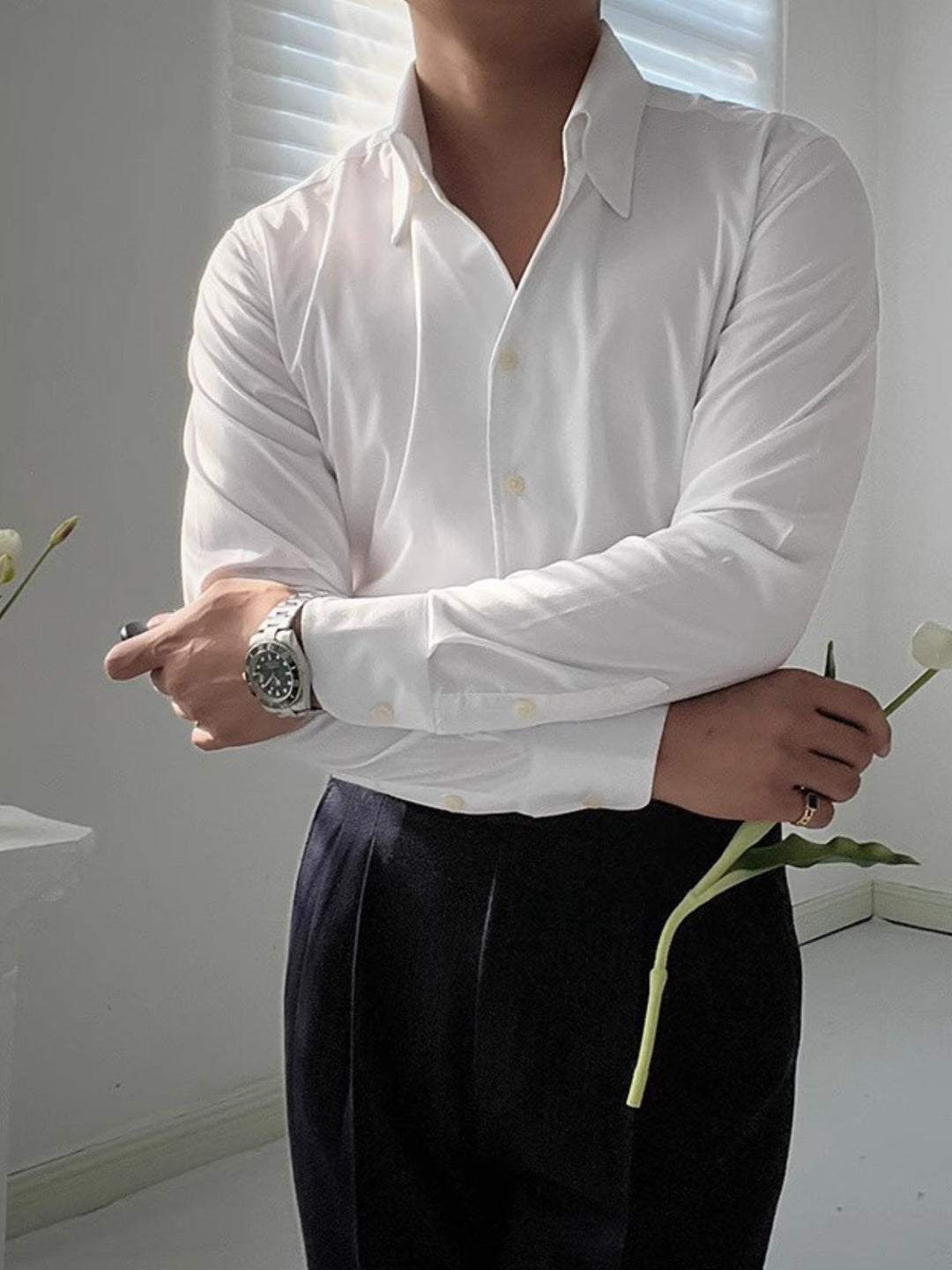 ALFIERI™|CAMICIA ELEGANTE SCOLLO A V