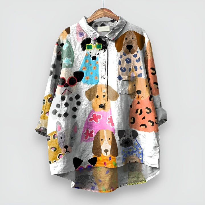 BEATRICE|CAMICIA STAMPA CANINA