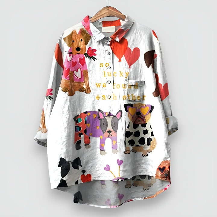 BEATRICE|CAMICIA STAMPA CANINA